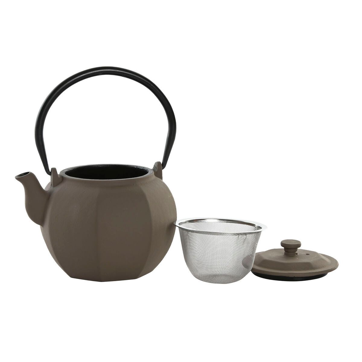 Bigbuy Teekanne Teekanne Teebereiter Edelstahl Eisen 780 ml 2 Stück Schwarz Beige eleg