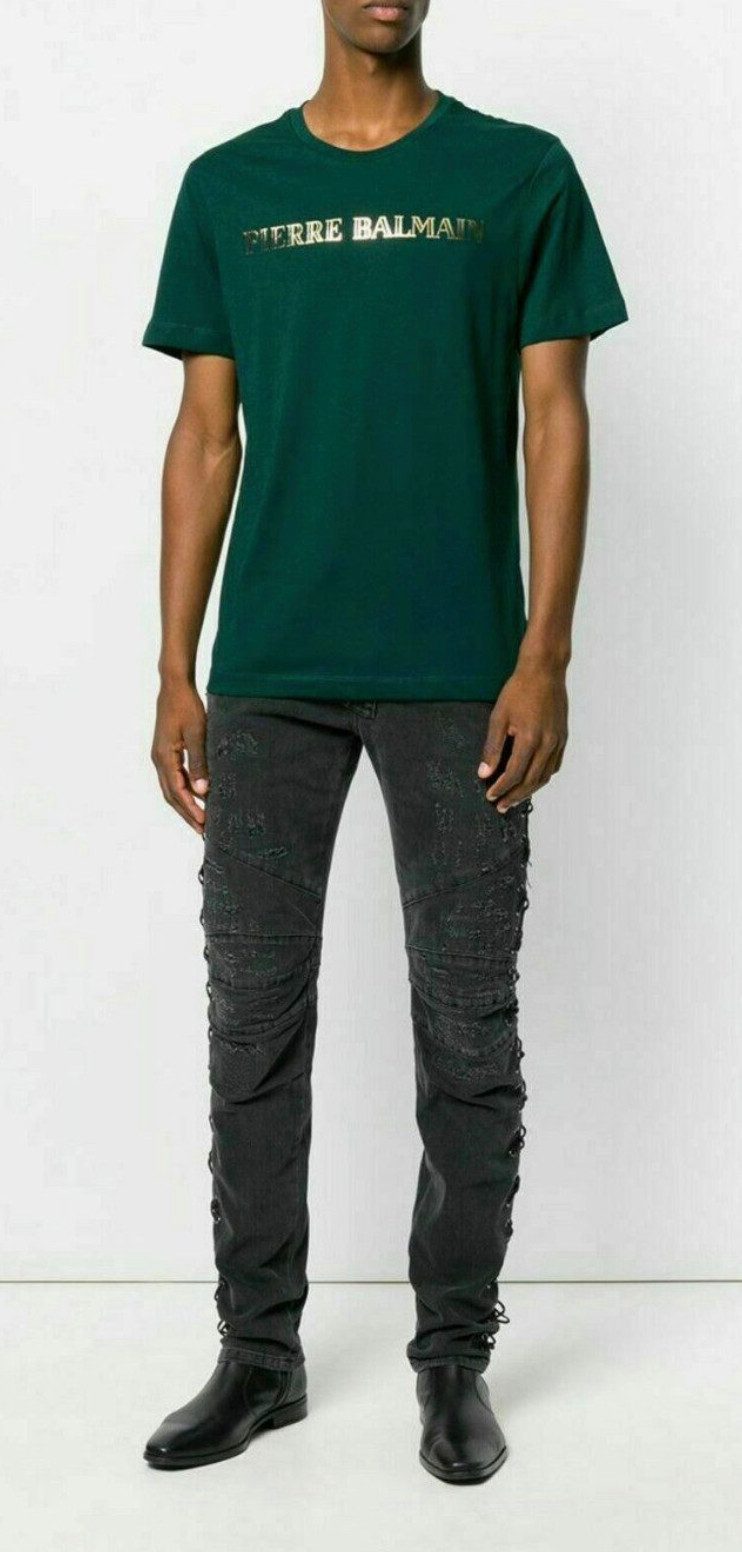 Balmain Paris T-Shirt Pierre Balmain Logo Baumwolle Top