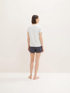 TOM TAILOR Pyjama Gemustertes Pyjama-Set mit Shorts