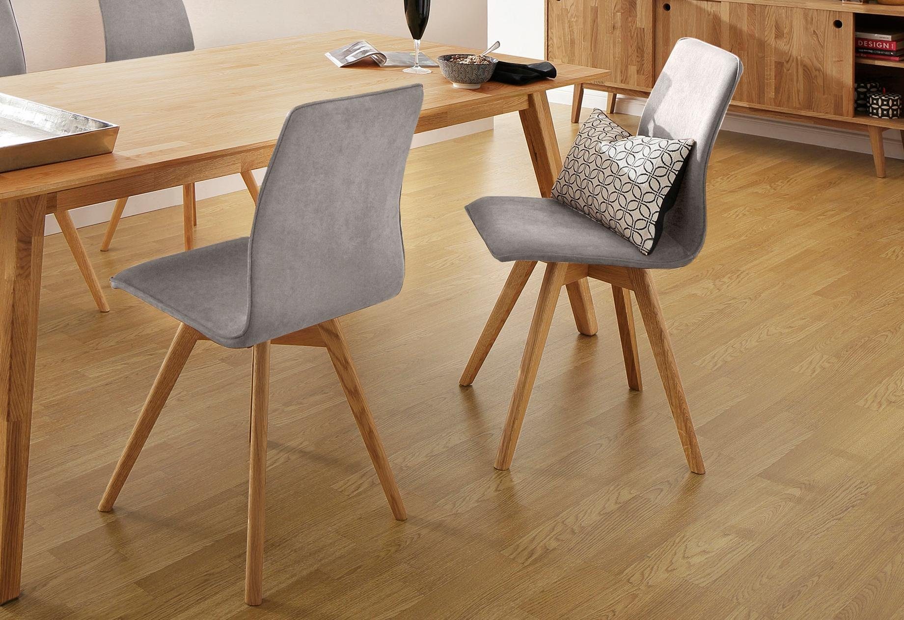 OTTO home Esszimmerstuhl Rania (Set, 6 St), Eiche, 2er/4er/6er-Set, Küchenstuhl