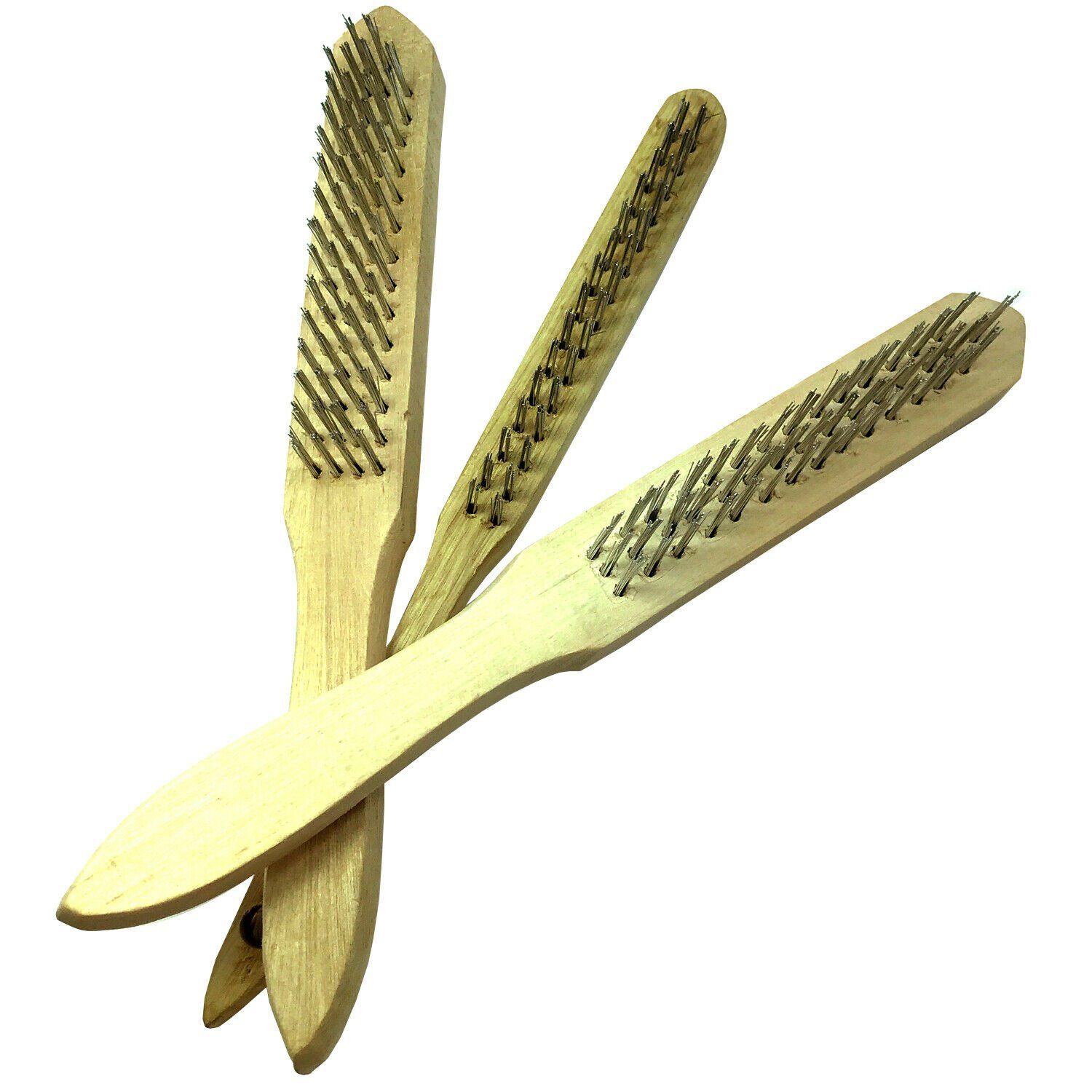 BENSON Drahtbürste 3x Drahtbürste Set Stahlbürste Metallbürste Holz, Reinigungsbürste, Metallbürste, Entroster
