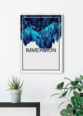 Komar Poster Immersion Blue, Abstrakt, Sprüche & Texte (1 St), Kinderzimmer, Schlafzimmer, Wohnzimmer