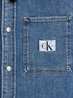 Calvin Klein Jeans Jeanshemd LINEAR SLIM DENIM SHIRT mit Calvin Klein Logo-Badge
