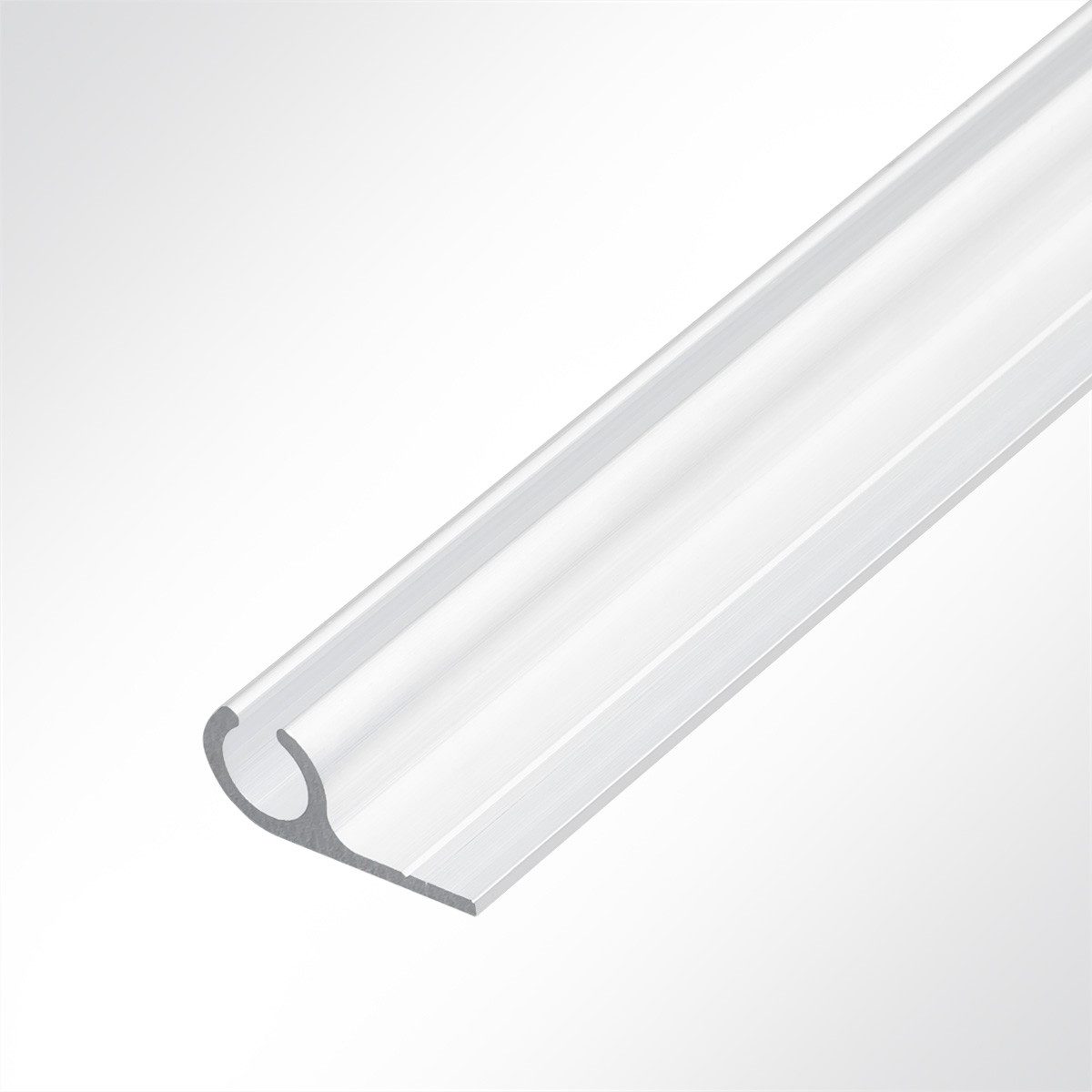 LYSEL® U-Laufschiene Kederschiene Kederleiste Aluminium 90° weiß RAL 9016 für 5-9mm Keder L, (1-tlg), 1000 x 15 x 30 mm [L x B x H]