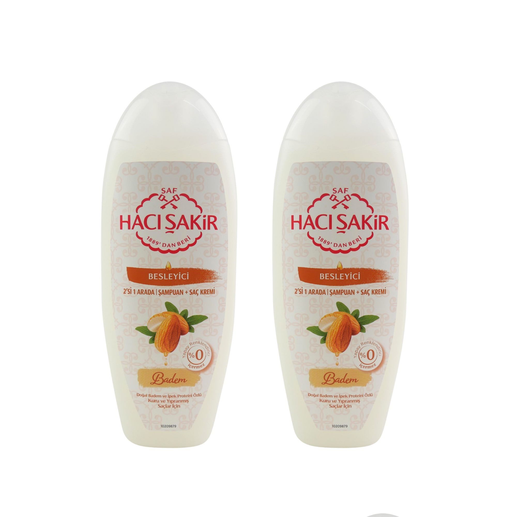 Haci Sakir Haarshampoo Haci Sakir Shampoo 2x 500 ml Mandel, Spar-Set, 2-tlg., mit Mandel-Duft