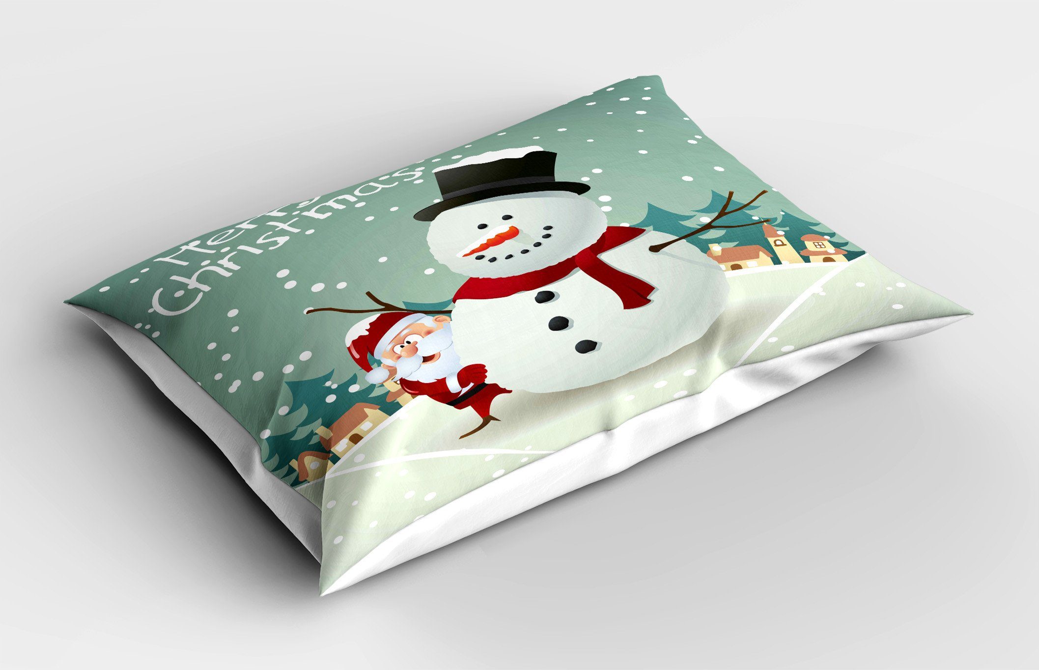 (1 Weihnachten Stück), King Standard Kissenbezug, Dekorativer Size Abakuhaus Weihnachten Kissenbezüge Gedruckter Winter-Thema