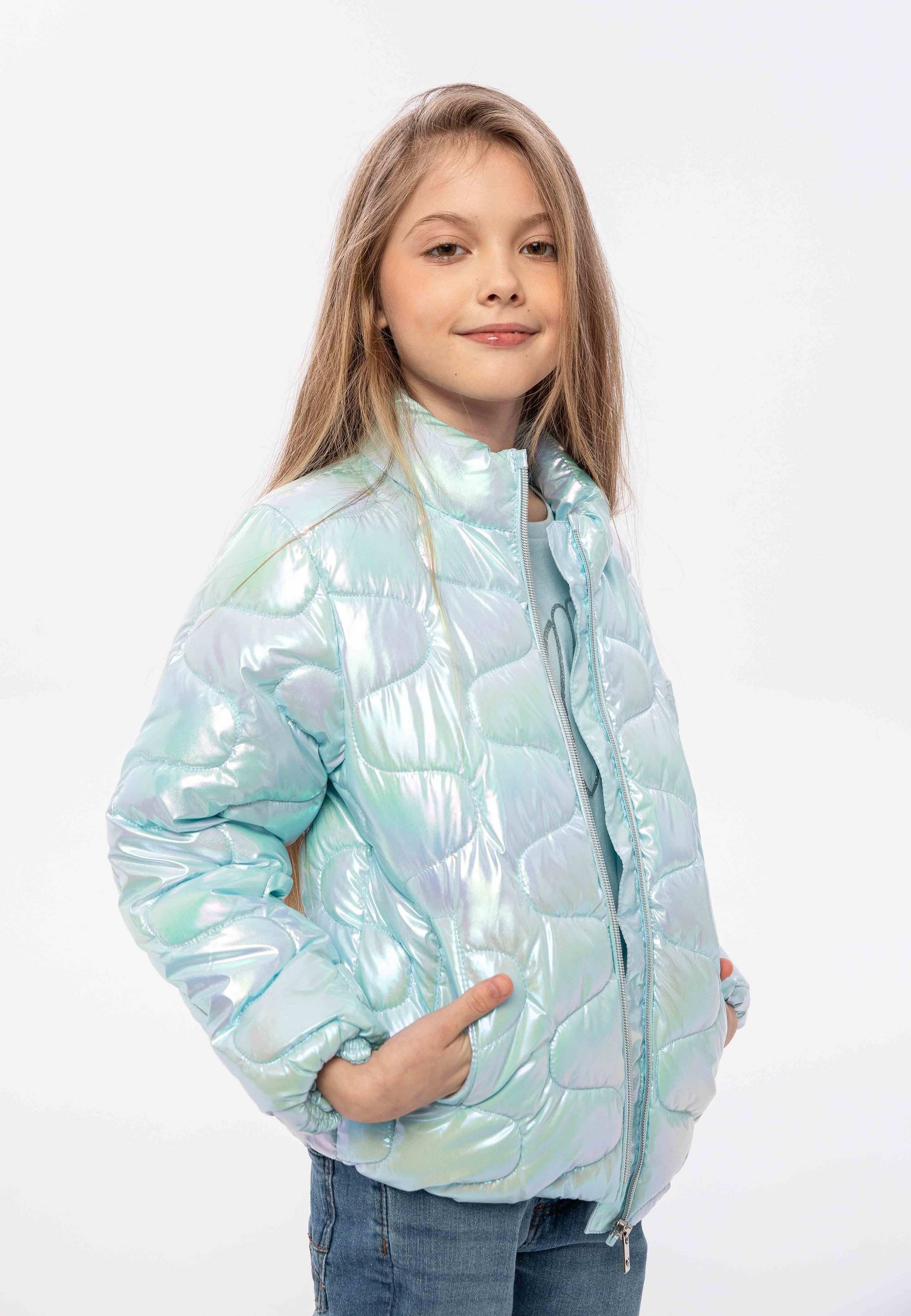 MINOTI Steppjacke Jacke für Mädchen Metallic-Look, ohne Kapuze