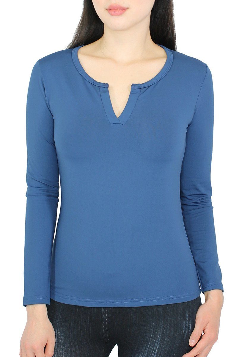 dy_mode Thermohemd Damen Thermo Langarmshirt Thermoshirt günstig online kaufen