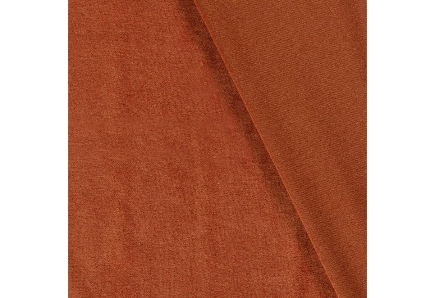 Thumbnail - maDDma Stoff Velour Nicky uni ab 50 x 150cm Jersey Velourstoff Baumwolle, 156 - rotbraun