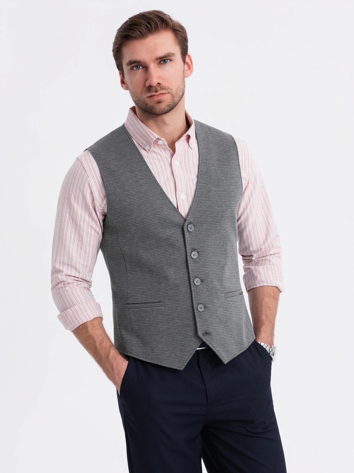 OMBRE Anzugweste Taillierte, elegante Herrenweste aus günstig online kaufen