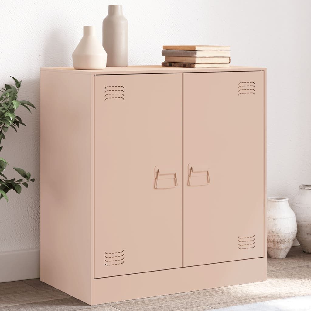 vidaXL Sideboard Sideboard Rosa 67x39x73 cm Stahl