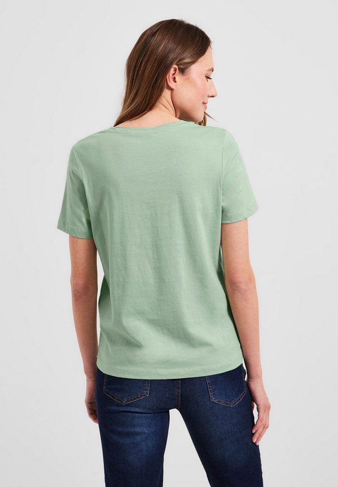 Cecil T-Shirt mit Rundhalsausschnitt, Baumwolle