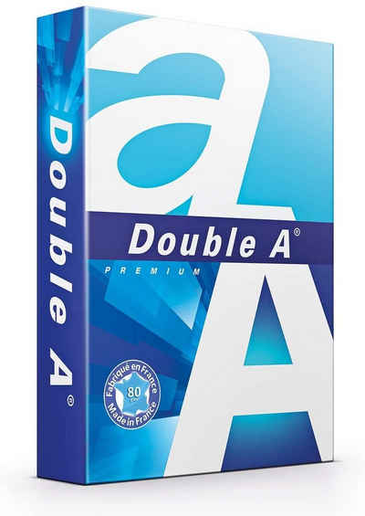 DOUBLE A Drucker- und Kopierpapier Double A Premium Papier 80g/m² DIN-A3 weiß 500 Blatt
