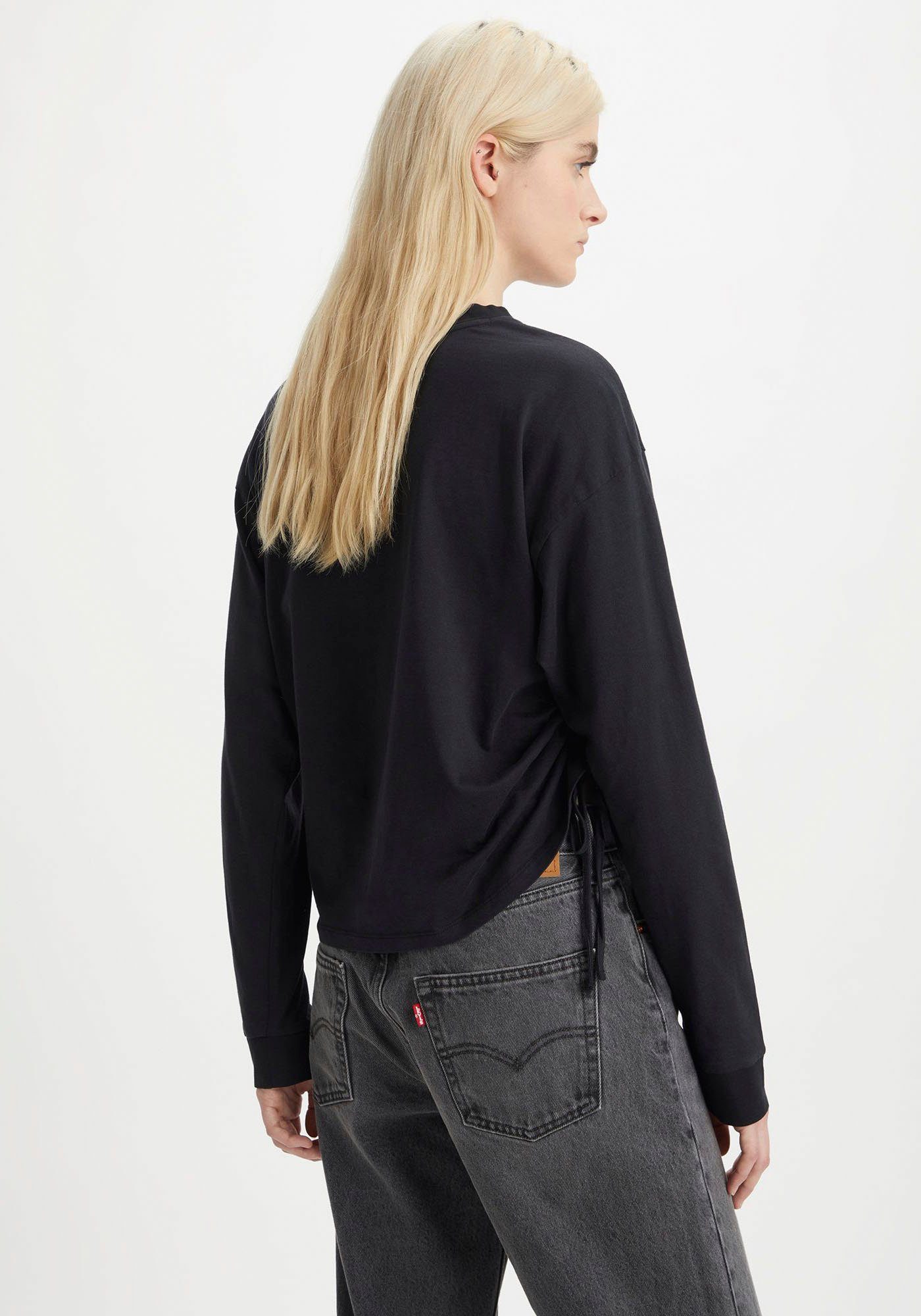 schwarz GRAPHIC CINCHED mit TEE Levi's® seitlicher LS Raffung Langarmshirt