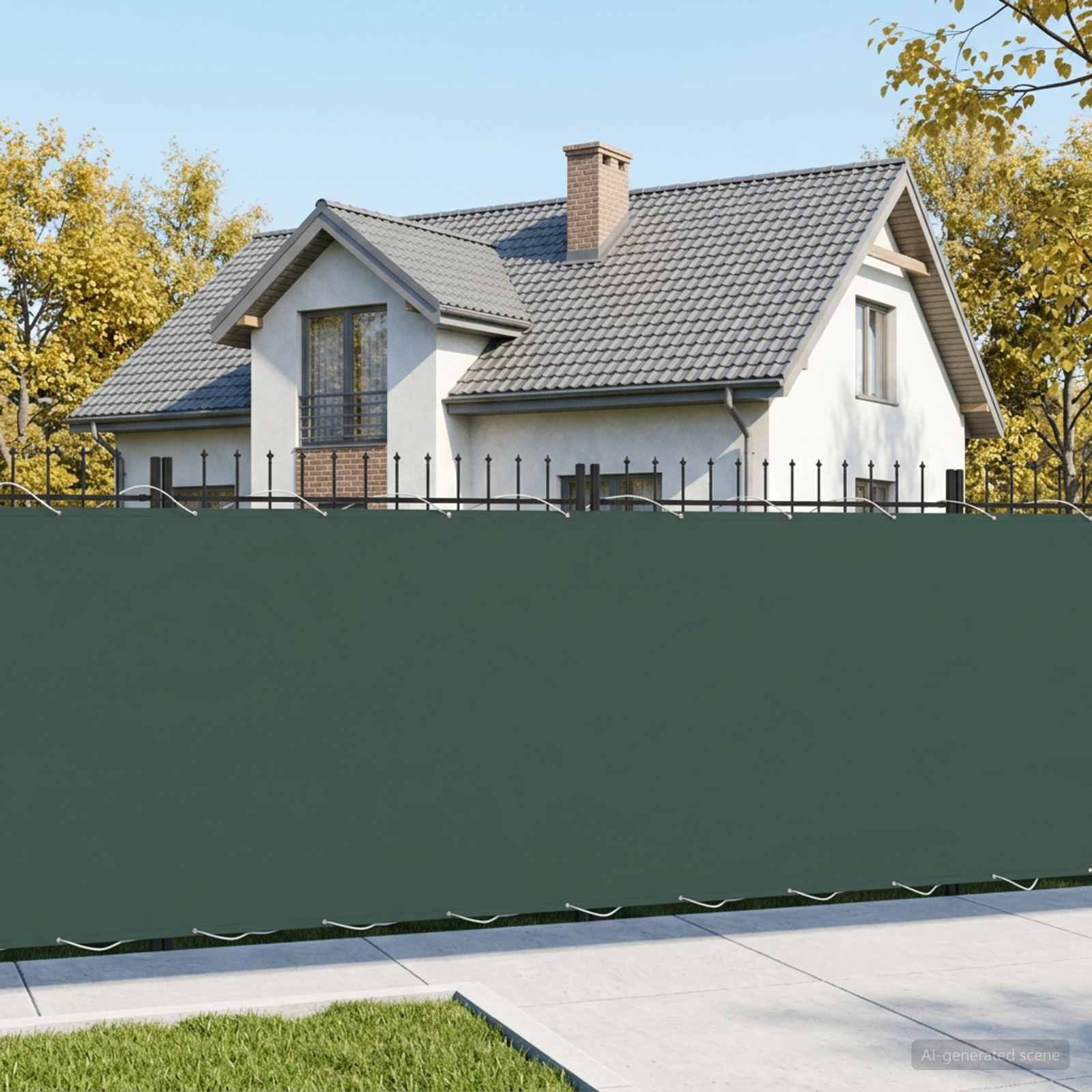 vidaXL Balkonsichtschutz Balkon Sichtschutz 150 x 300 cm Stoff mit PU-Beschichtung (1-St)