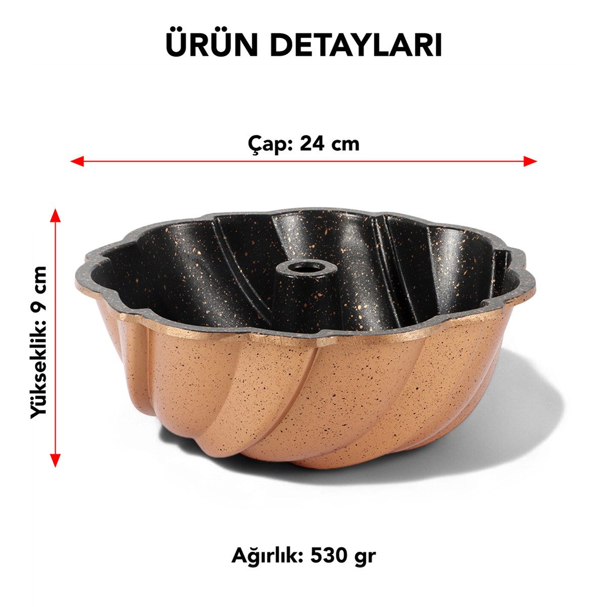 SERENK Backform Serenk Fun Cooking Pinwheel Gugelhupfform – 24 cm, Gelb, kreative Back, (1-tlg) – Bild 2 von 5