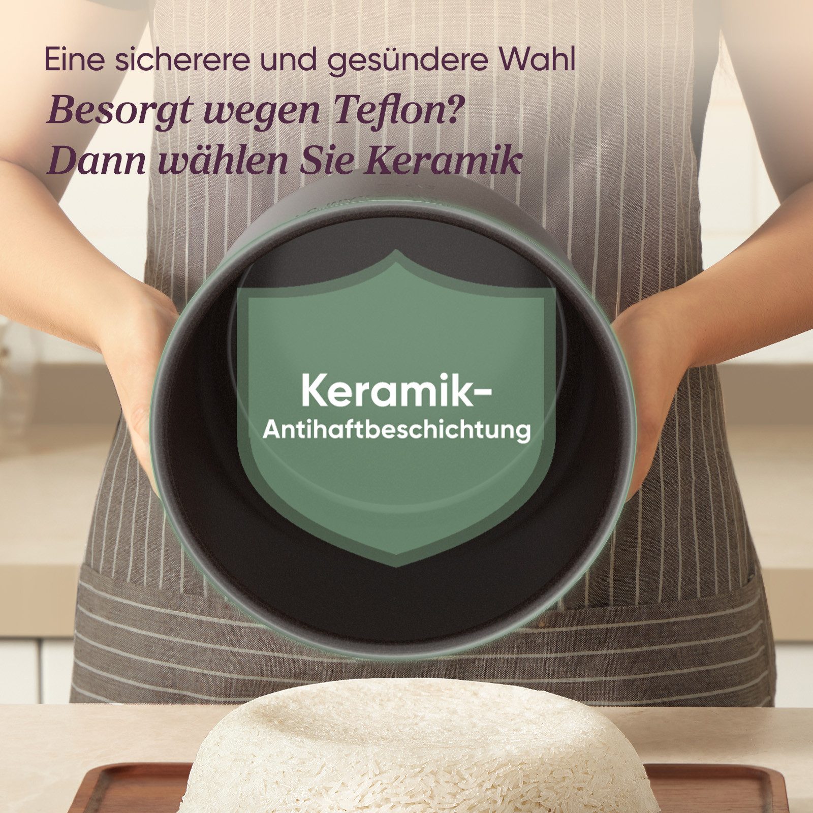 Cosori Schnellkochtopf CMC-CO601-SEU, 5,7 Liter, Aluminium, Edelstahl (Gehäuse), 13 Programme, 70% schneller, Sous-Vide, Timer 24h