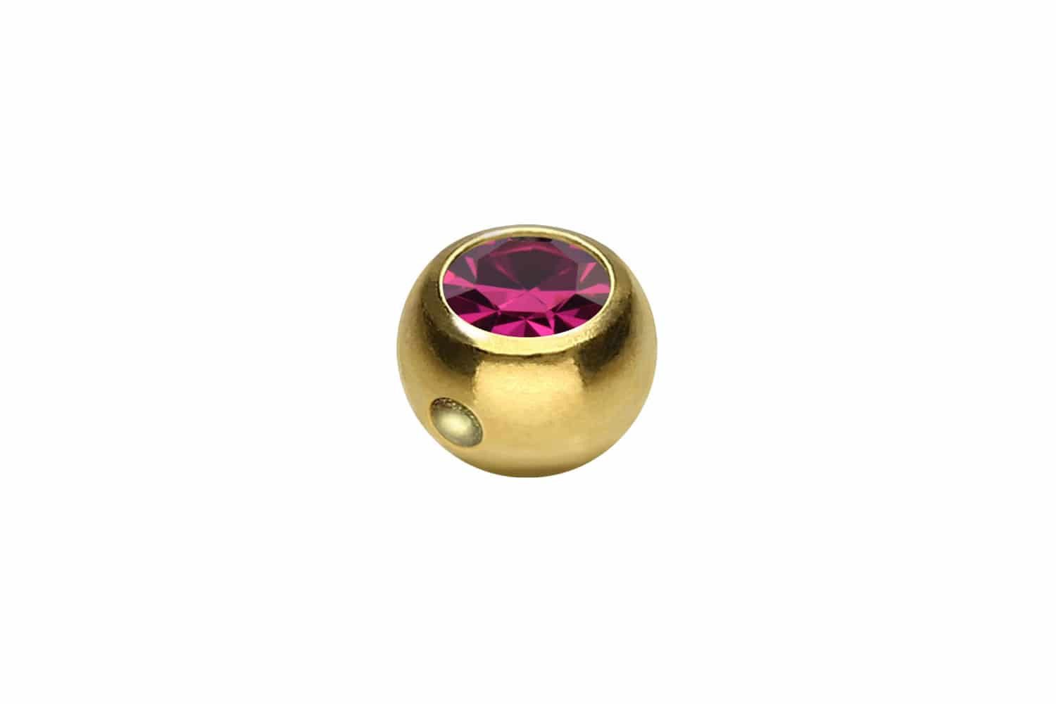 PIERCINGLINE Piercing-Set Chirurgenstahl Klemmkugel KRISTALL (Klemm-Aufsätze, 1-tlg)