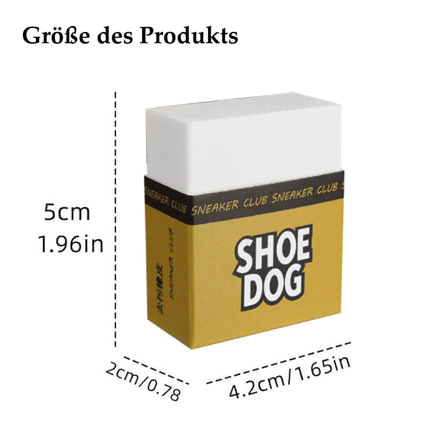 feinlux 2 PCS Sneaker radierer weiß Schmutzradierer (Set, [- Schuhpflege Reinigung Radiergummi Schmutzradierer (2-St) Kompakte Form, einfach zu tragen, Keine Wasserreinigung erforderlich)