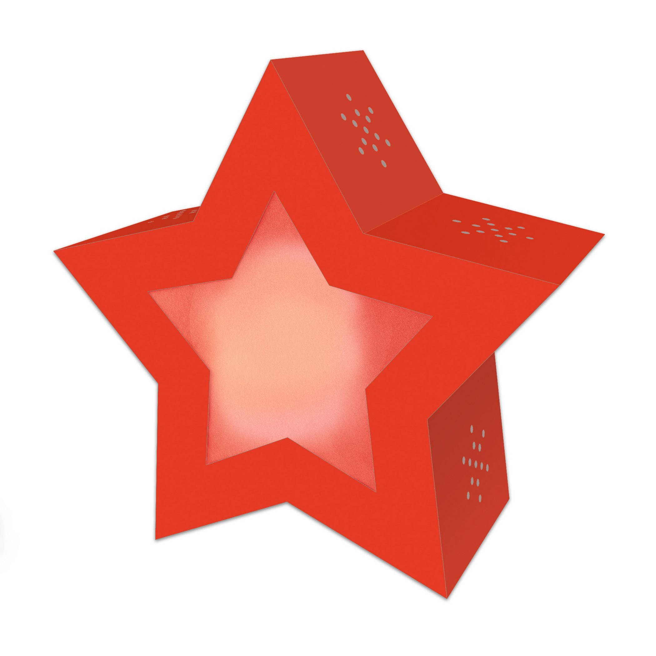 Ursus - Ludwig Bähr Umzugslaterne URSUS Twinkle Star Laternen-Bastelset NEON ROT