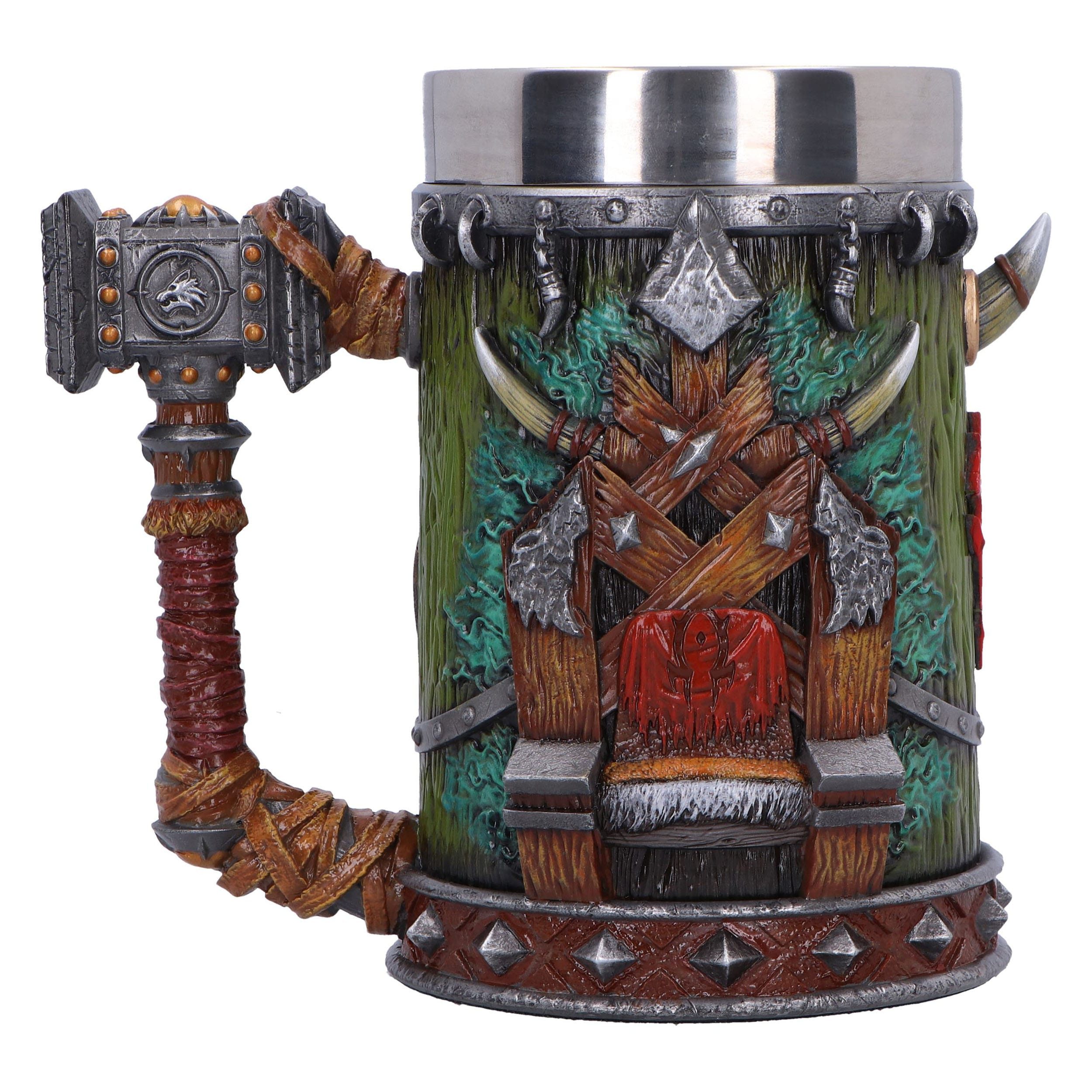 Nemesis Now Bierkrug World of Warcraft Krug Thrall 17 cm, 1-tlg., Offiziell lizenzierter, handbemalter Krug
