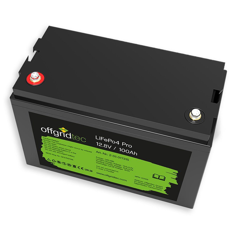 offgridtec Offgridtec 12/100 LiFePo4 Pro 100Ah Lithiumbatterie Batterie 1280Wh 12,8V