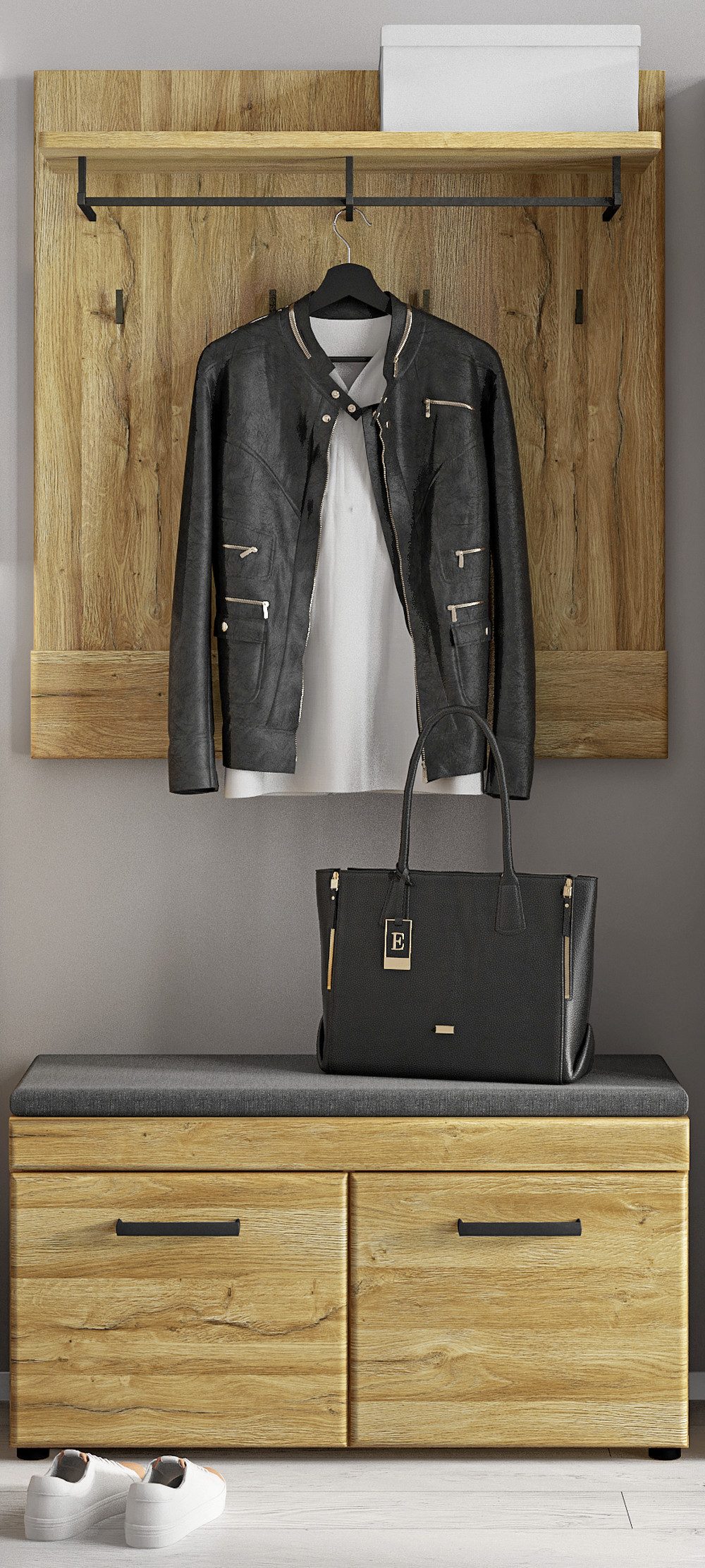 Meble Wójcik Garderoben-Set (2-teilig) Grandson Eiche - 93x195x38 (BxHxT), (2-teilig)