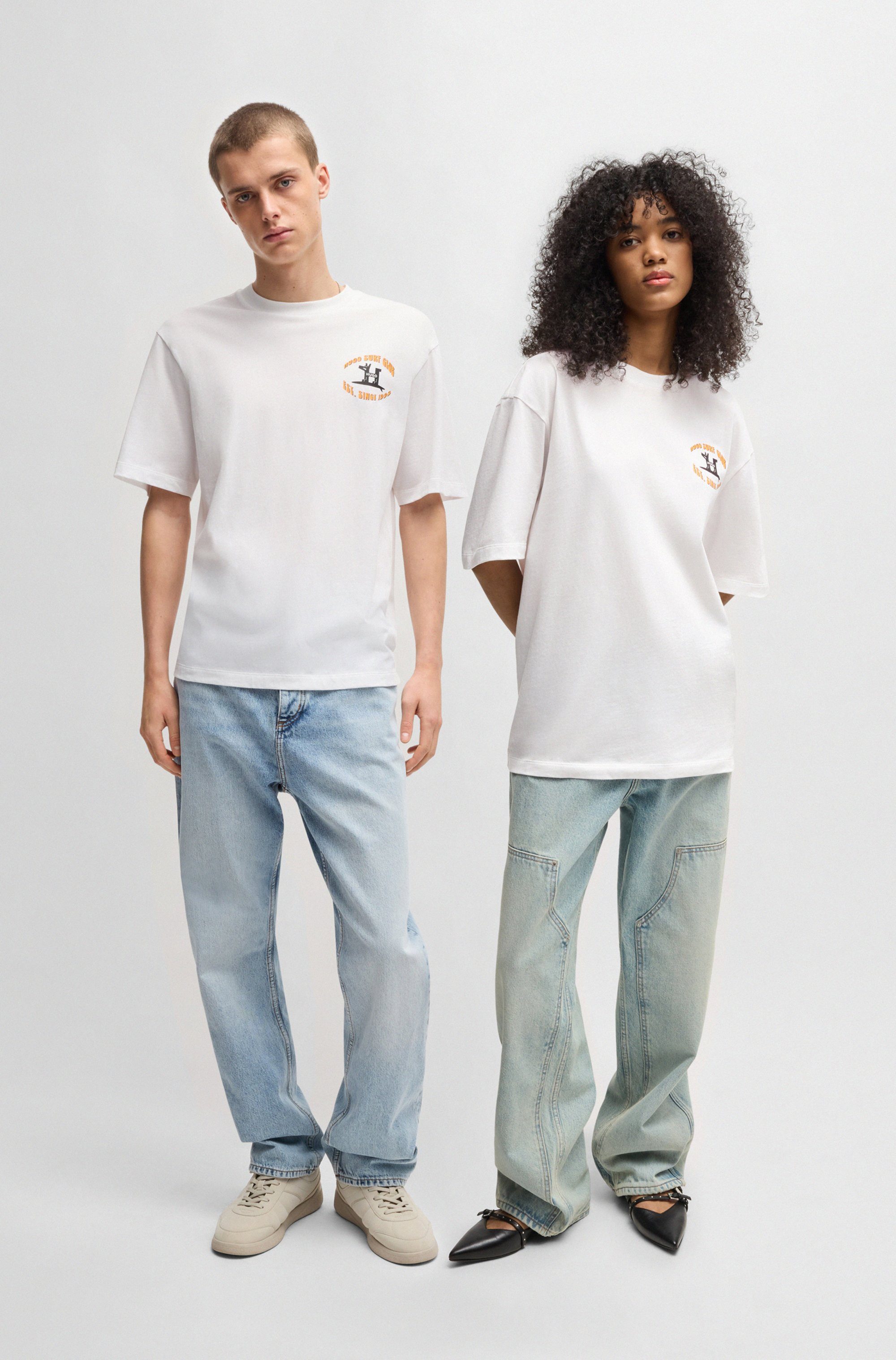 HUGO Blue T-Shirt Nodiwop mit großem günstig online kaufen