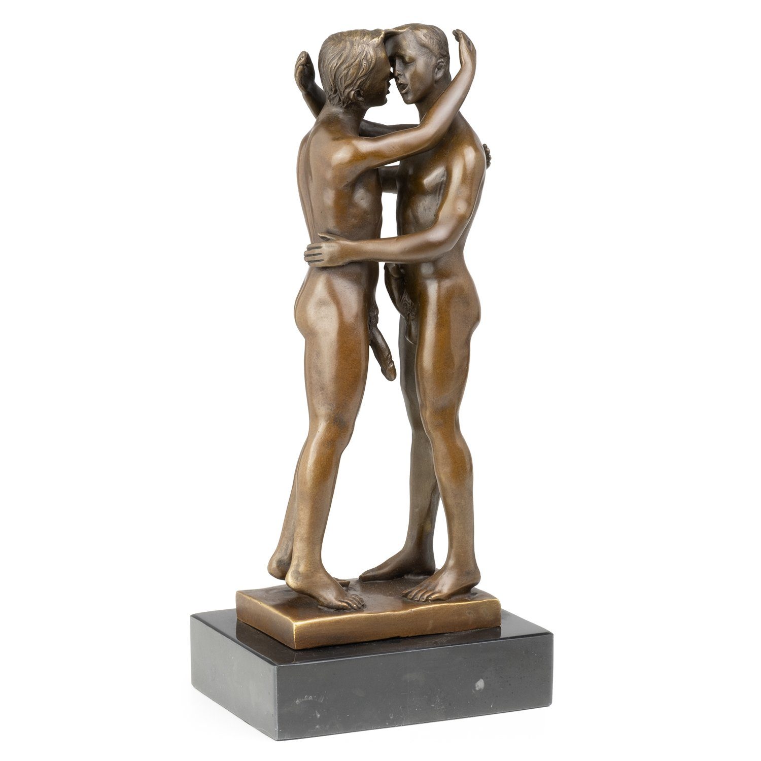 Moritz Skulptur Bronzefigur Liebendes Paar Männer, Figuren Statue Skulpturen Antik-Stil | Skulpturen