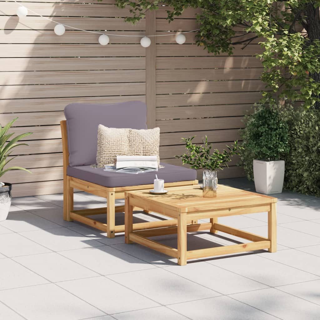 vidaXL Sofaelement Gartensofa mit Kissen Massivholz günstig online kaufen