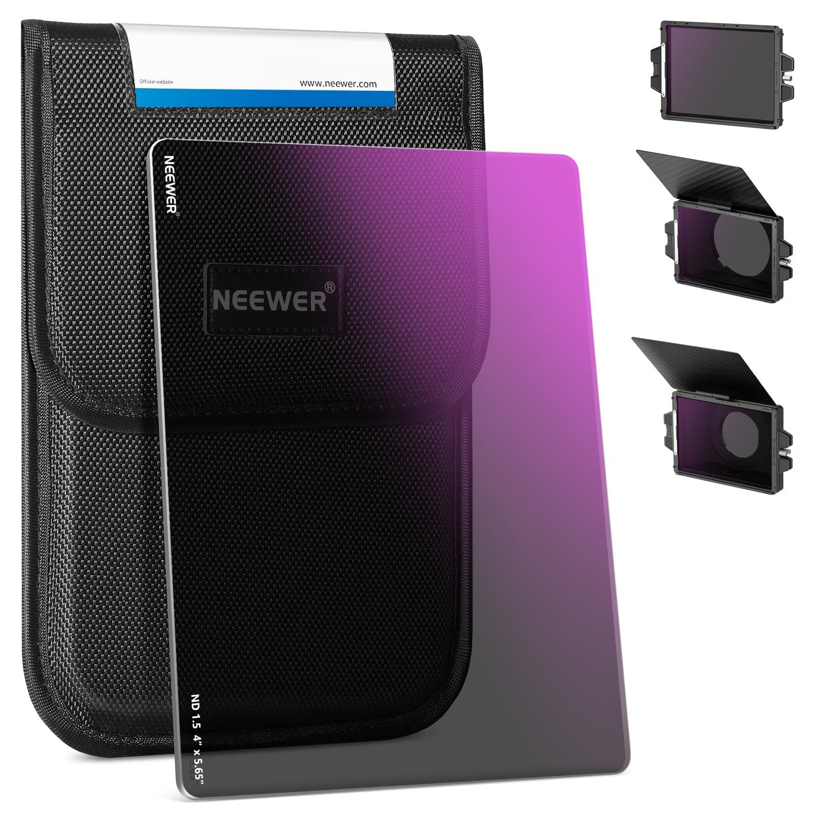 Neewer NW SERIES S ND1.5 Rechteckfilter 4x5,65" Kino Foto-Filter-Sets (HD Optikglas ohne Farbstich)