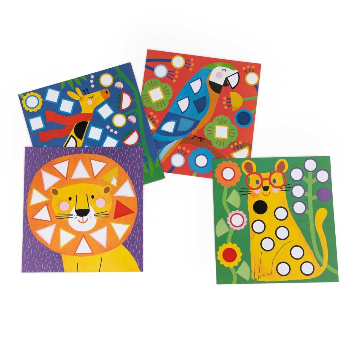Moulin Roty Kreativset Toupitis Geometrische Sticker Handarbeitsset für kreative Kinder, Handarbeitsset