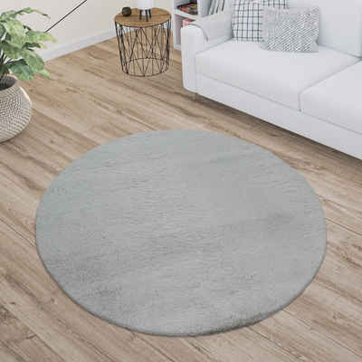 Teppich »Soft 380«, Paco Home, rund, Höhe 22 mm, Kuschelteppich - besonders weich, Uni-Farben, ideal im Wohnzimmer & Schlafzimmer