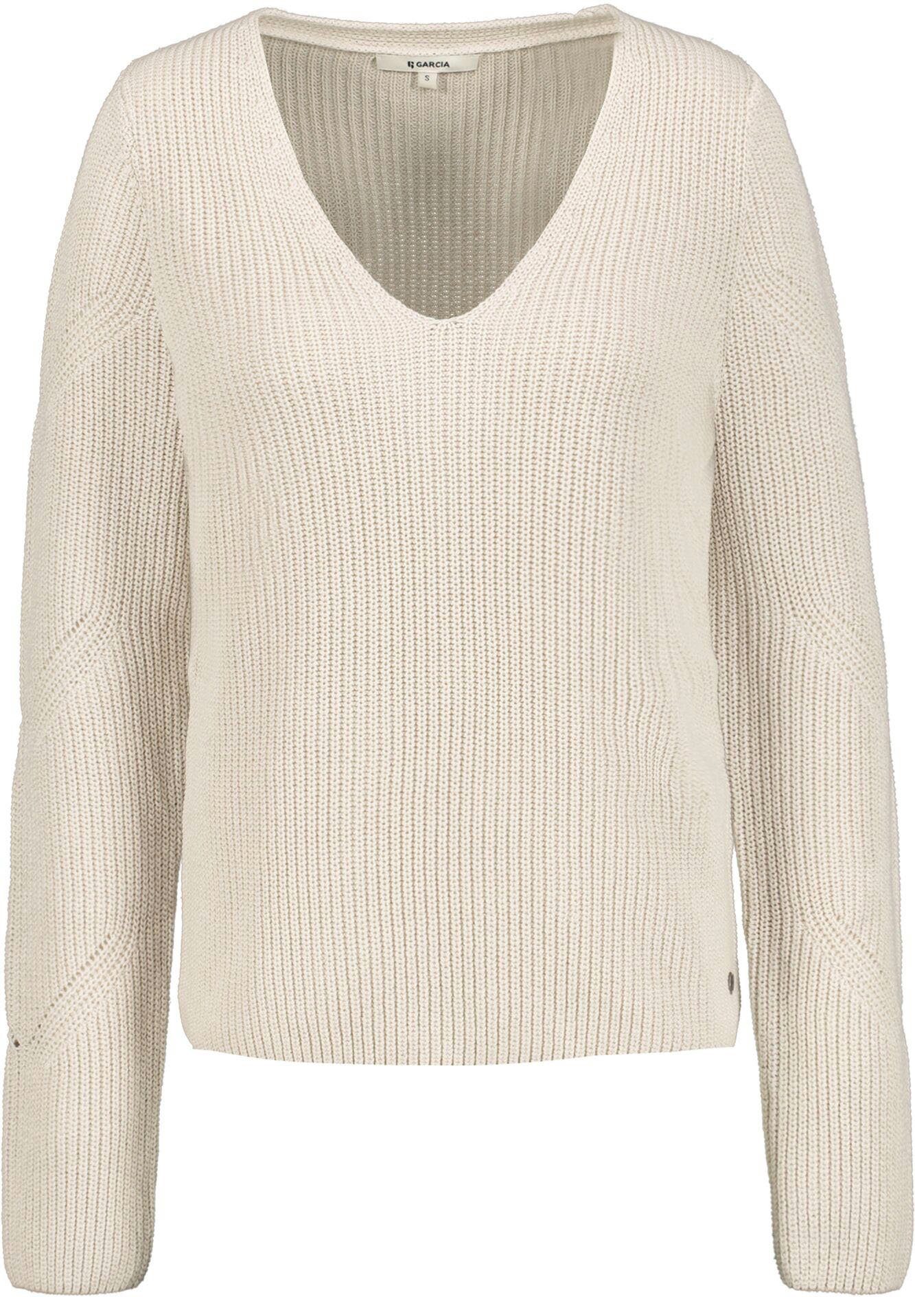 V-Ausschnitt-Pullover almond Garcia