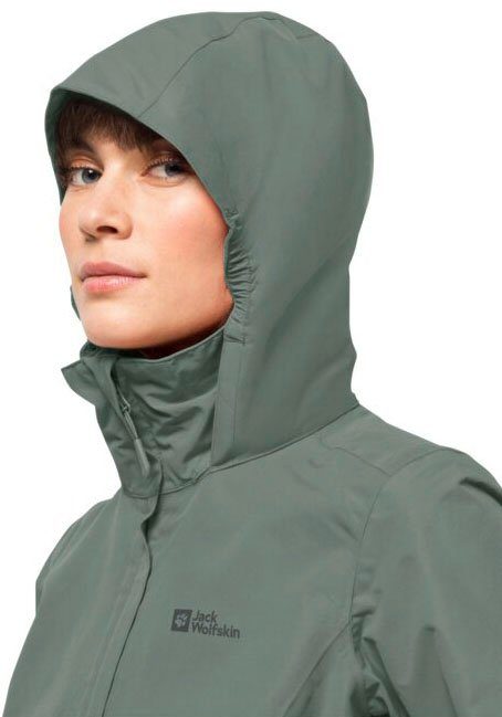 Jack Wolfskin Regenjacke STORMY POINT 2L JKT W Wasserdicht, winddicht, Übergangsjacke