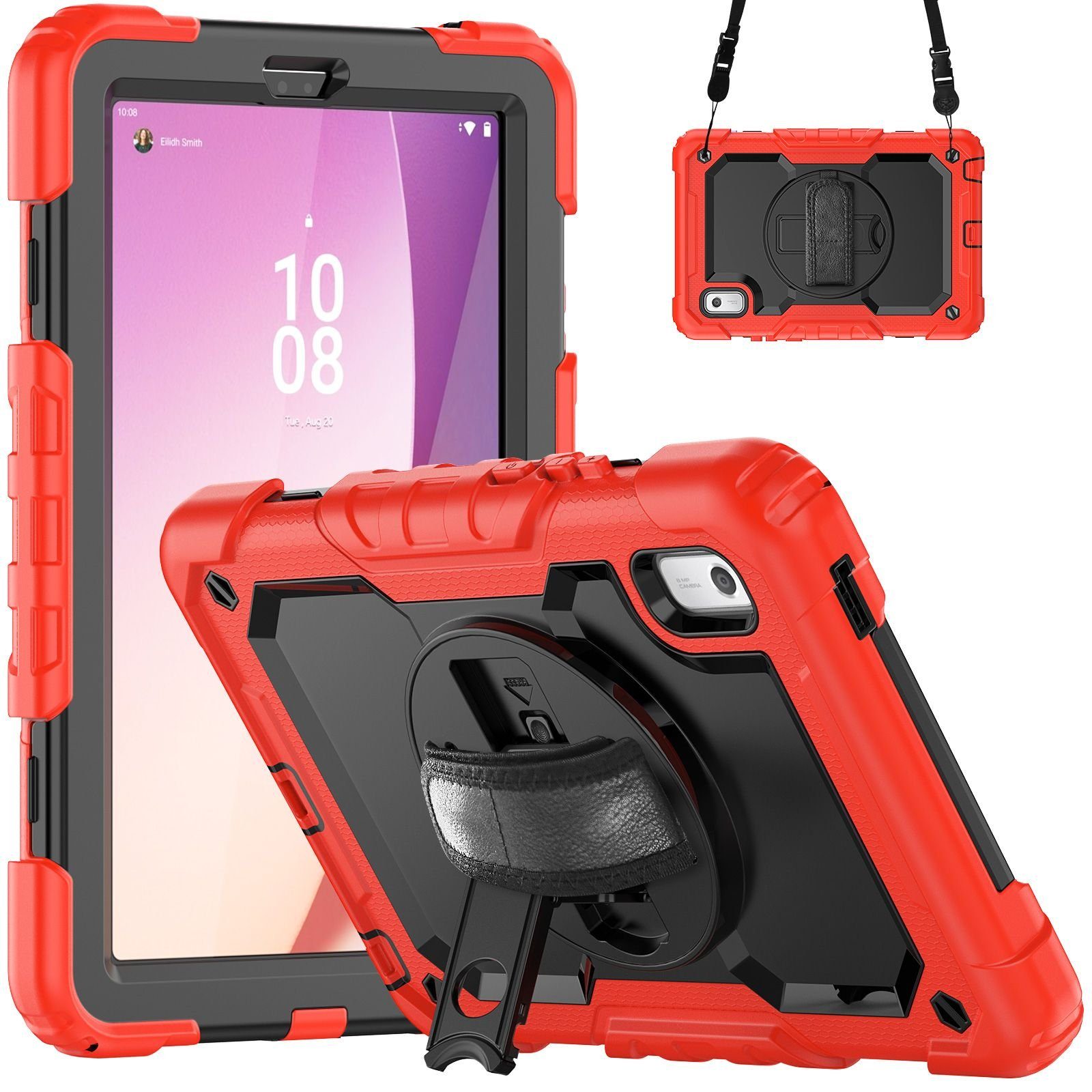 Lobwerk Tablet-Hülle 4in1 Hülle für Lenovo Tab M9 TB-310FU 2023 9 Zoll, Sturzdämpfung, Aufstellfunktion, Outdoor