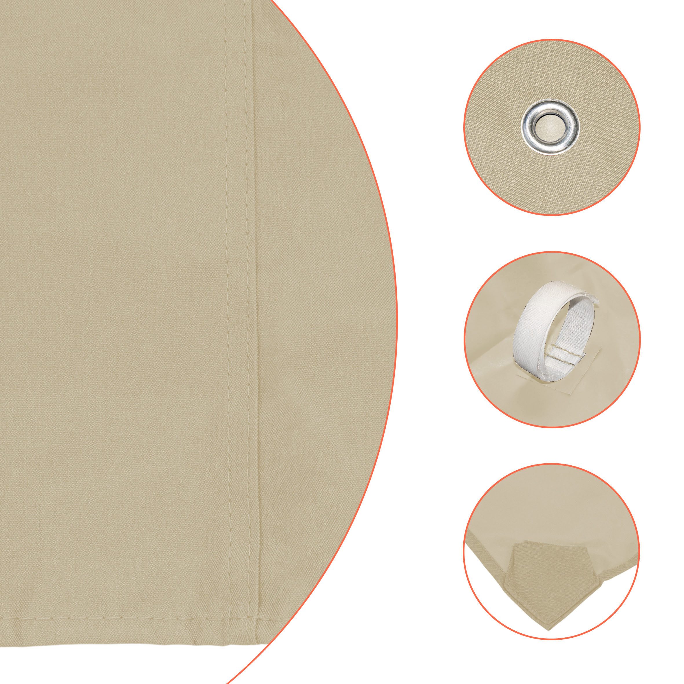 Spetebo Pavillon-Ersatzdach Ersatzdach mit Kaminabzug - beige, (Stück, Ersatzdach), PVC Pavillondach wasserdicht
