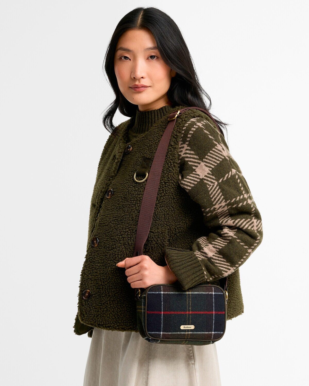 Barbour Reisetasche Crossbody Tasche Contin Tartan Mini