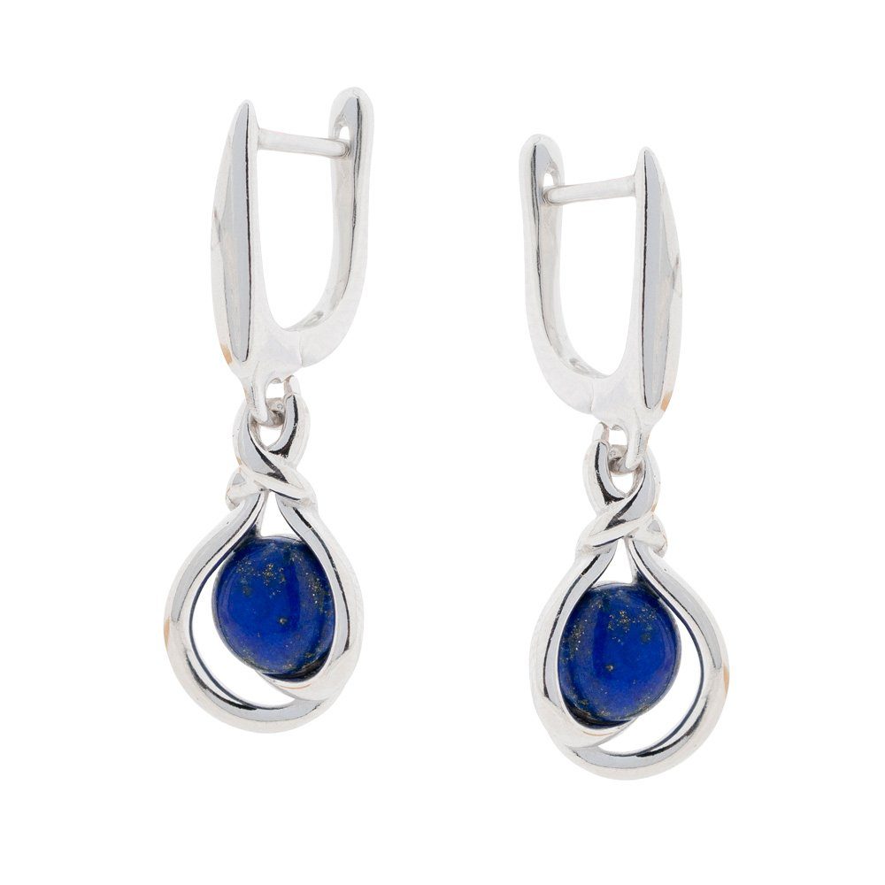 S&A Jewellery Design Paar Ohrhänger Ohrringe aus 925 Silber mit blauem Lapi günstig online kaufen