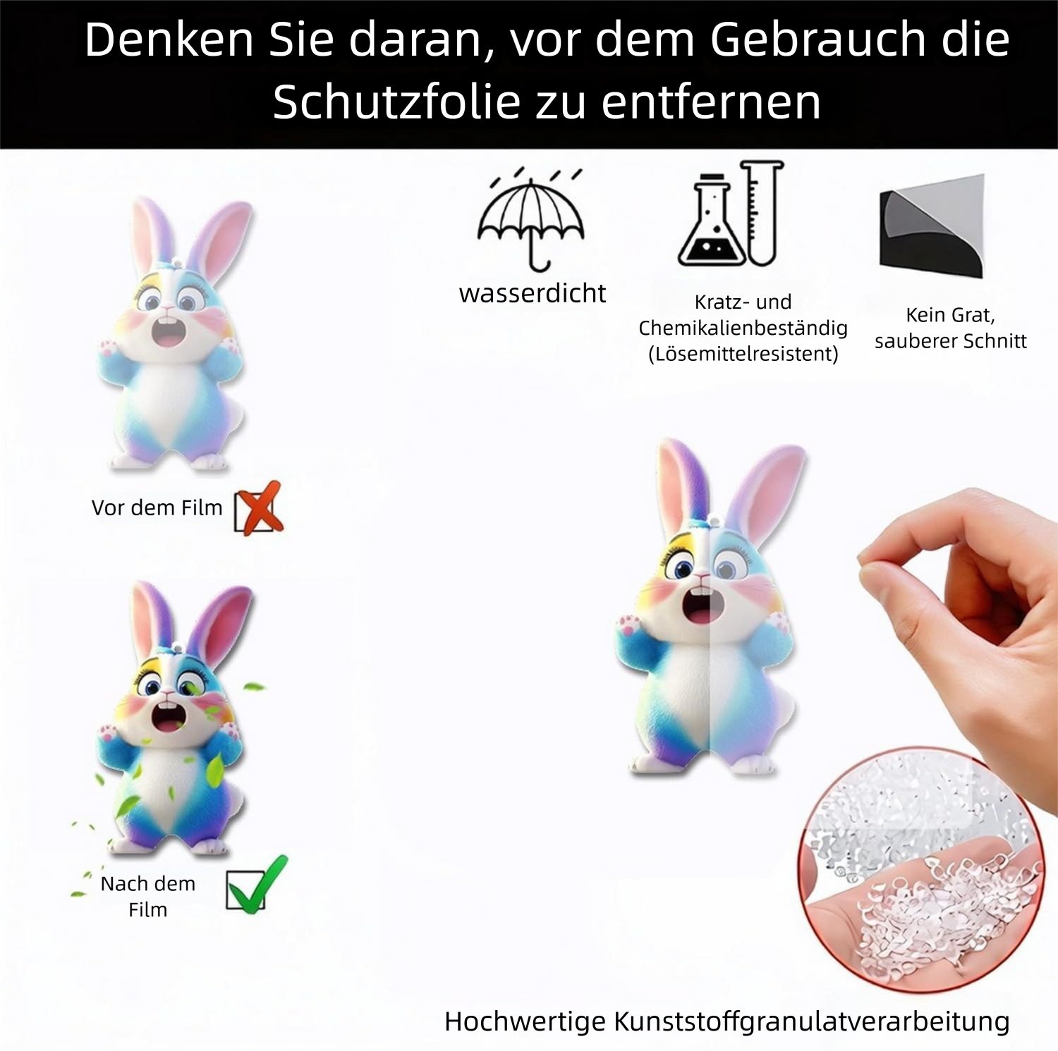 VEKROBOT Dekofigur Osterdekoration Deko Anhänger 2D Kombi Tischdeko für Ostern Hochzeit (1 St., Schafft eine festliche und frühlingshafte Tischdekoration)