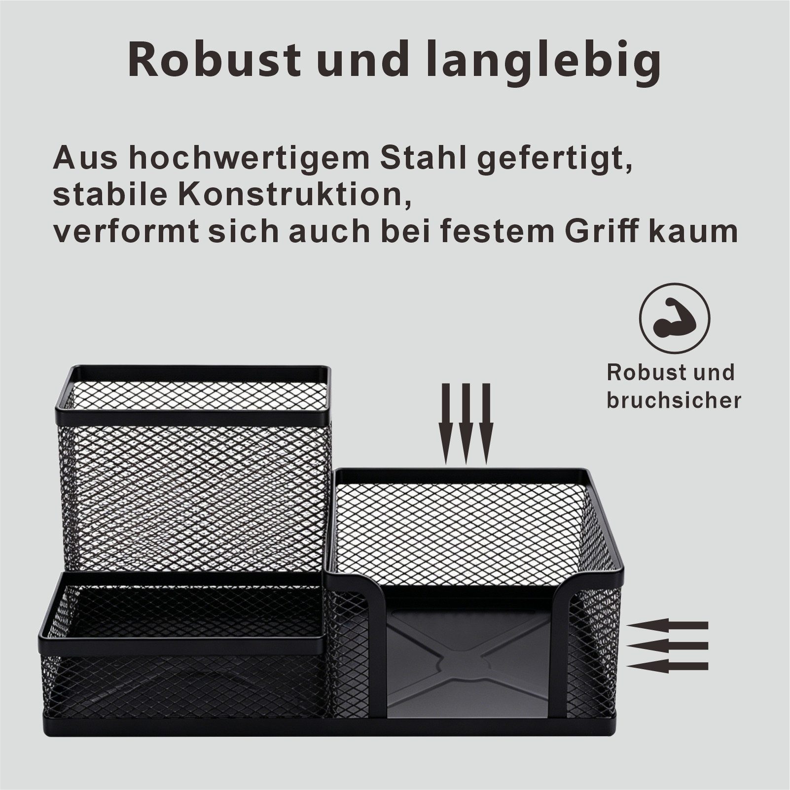 Jumpeak Organizer Schreibtisch organizer,Stifte organizer,Schreibtisch organizer stifte, schreibtischorganizer,Stift organizer,Tisch organizer,Metall,Schwarz
