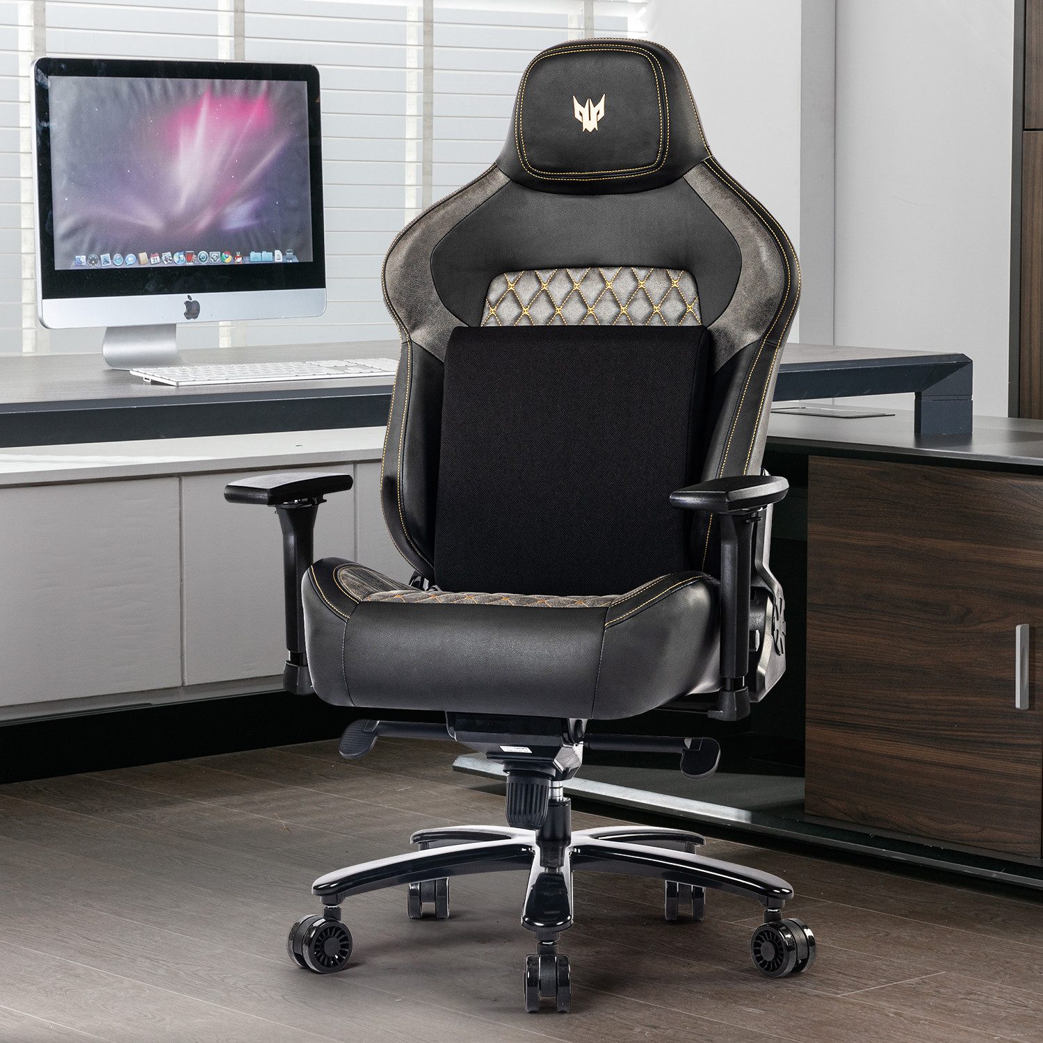 liebtech Gaming-Stuhl Gaming-Stuhl 200KG Haltbarkeit Bürostuhl (200KG Verstellbare Armlehne 4D Gamer-Stuhl), mit Lordosenstütze Executive-Stuhl Ergonomischer Schreibtischstuhl