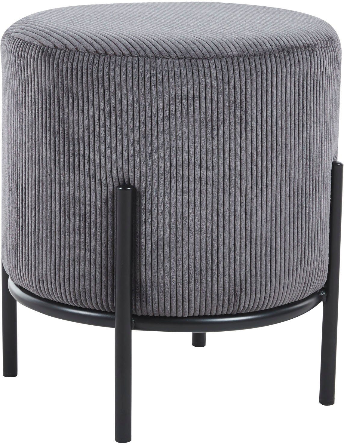 SalesFever Polsterhocker Komfortabler Polsterhocker, mit Design-Gestell aus günstig online kaufen