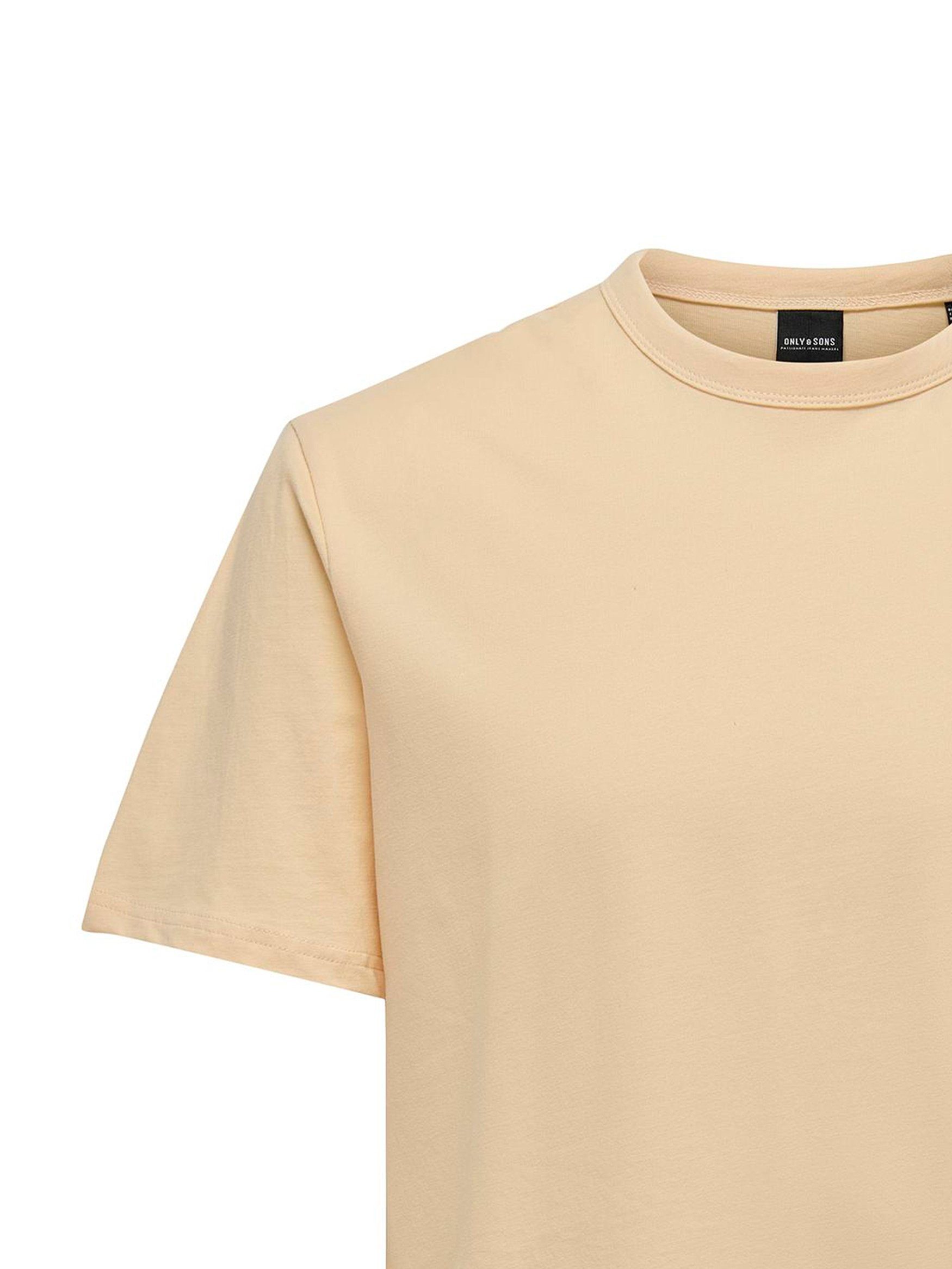 Gelb Basic ONSSMART Shirt in (1-tlg) Kurzarm ONLY & Weiches 6806 SONS Rundhals T-Shirt T-Shirt