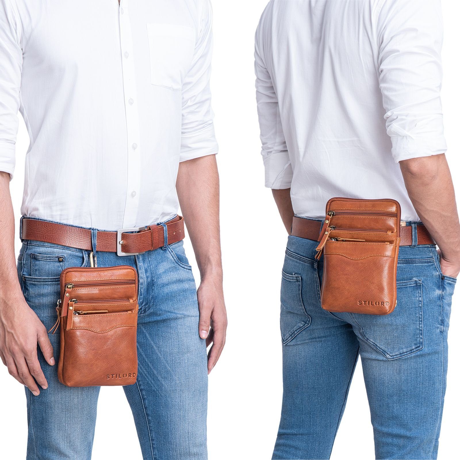 STILORD Handtasche "Aria" Brusttasche Leder klein – Bild 3 von 5