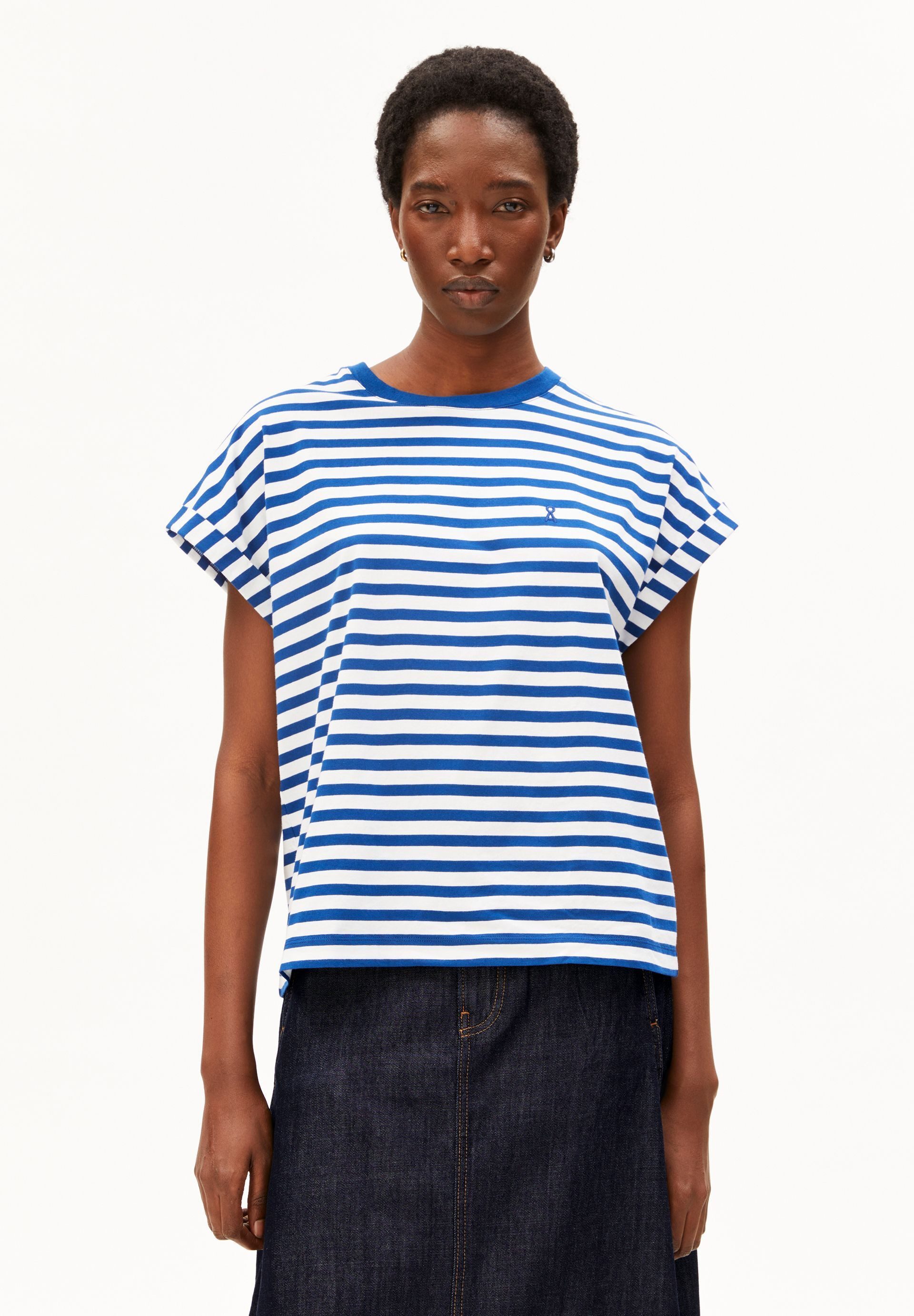T-Shirt IDAARA STRIPE Bio-Baumwoll Mix