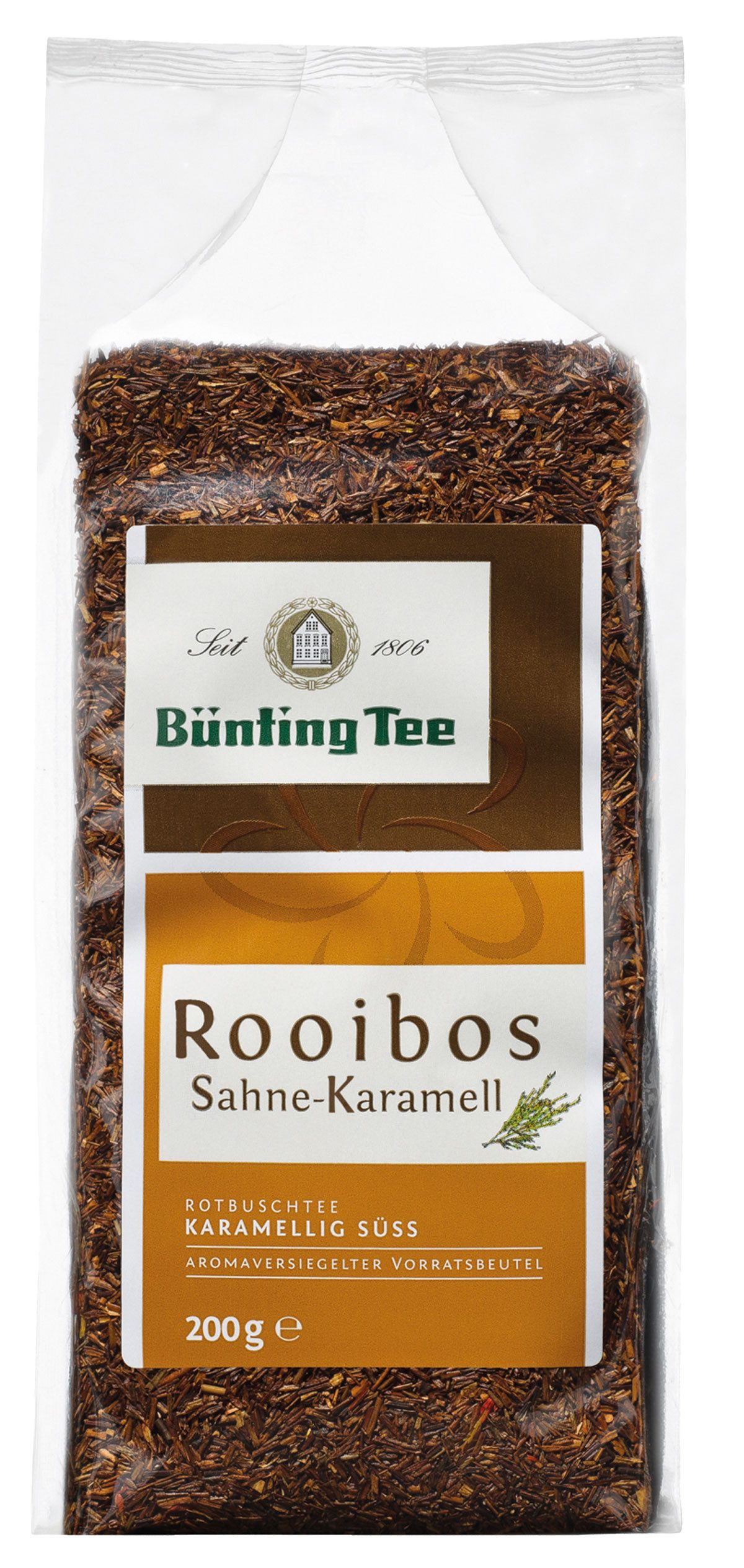 Bünting Tee Tee, Bünting Tee Rooibos Sahne Karamell Rotbuschtee karamellig süss 200g