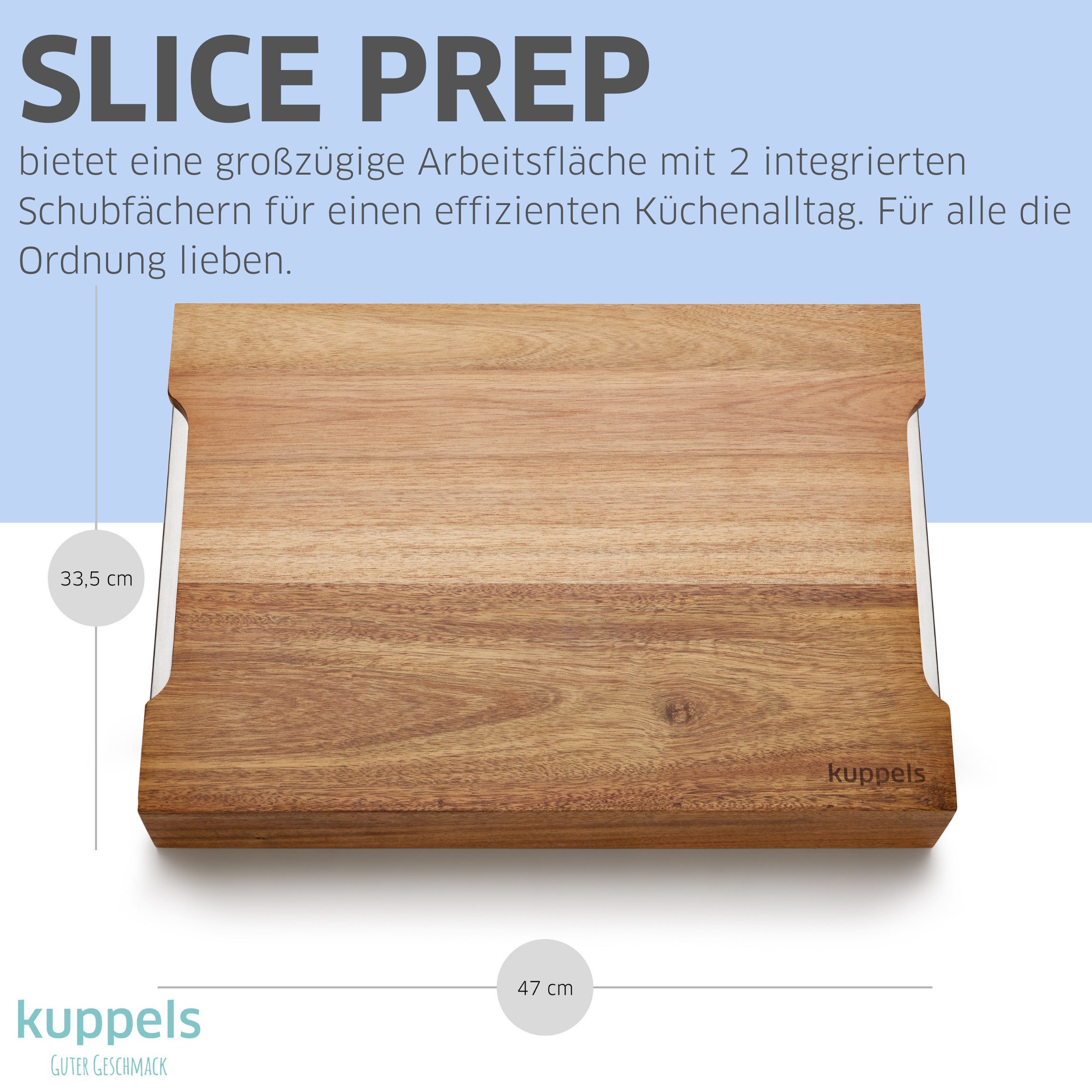 Kuppels Schneidebrett SLICE, Akazienholz, (1, 1-St)