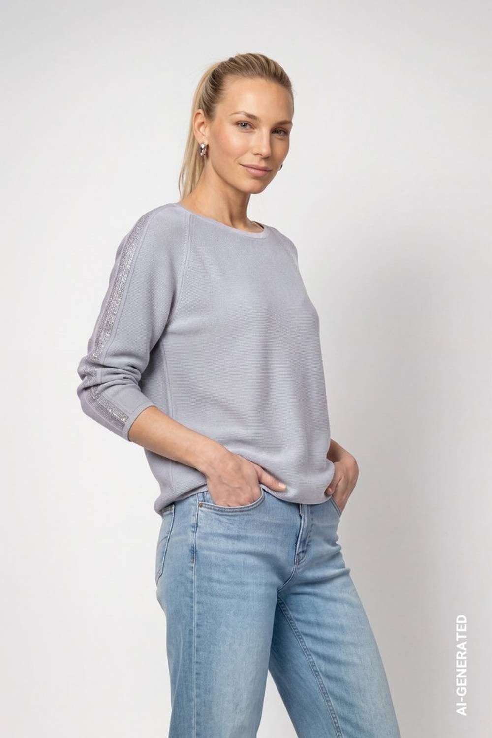 Monari Rundhalspullover 809983 rosa