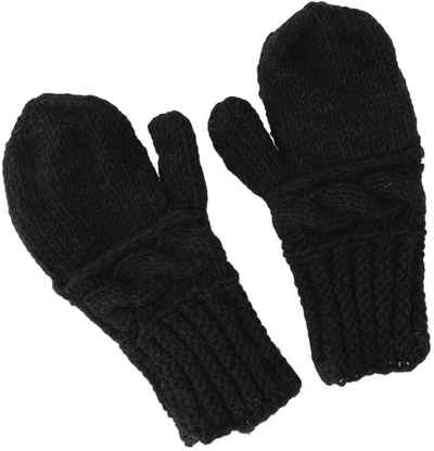 Guru-Shop Strickhandschuhe »Handschuhe aus Wolle, Fauster, handgestrickte..«